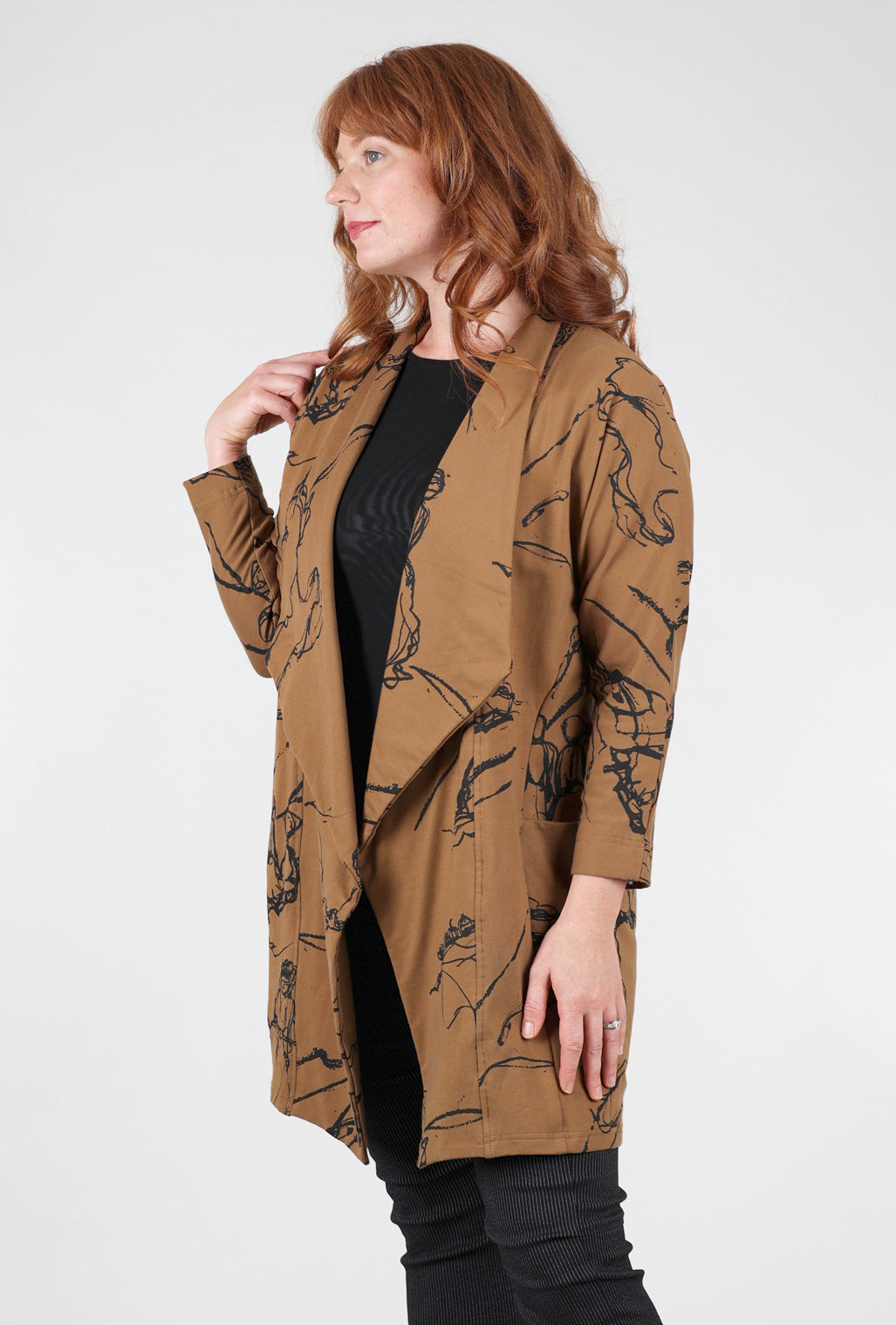 Bel Kazan Sierra Jacket, Ochre Ardemis Print 