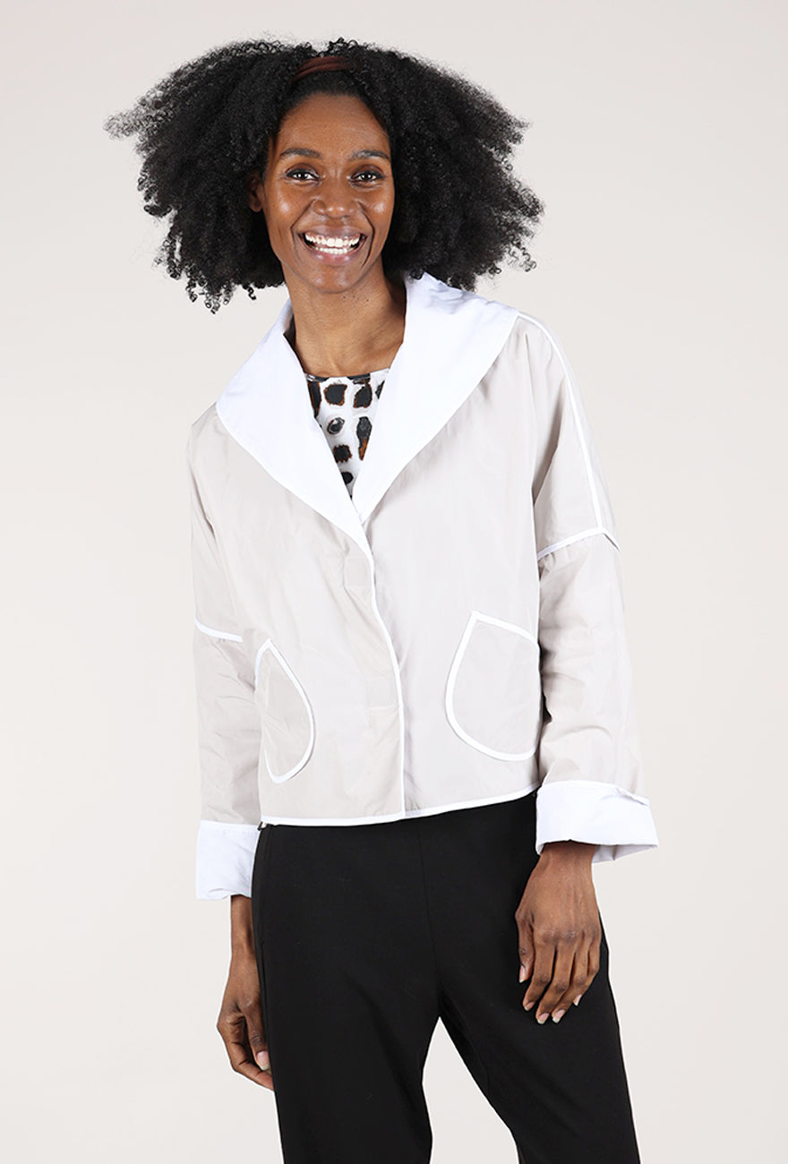 Olivia by Habitat Reversible Taffeta Shawl Jacket, Sand 
