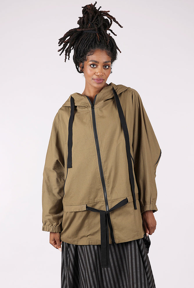 Moyuru Cocoon Zip Topper, Khaki 