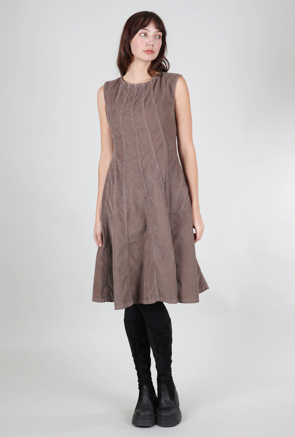 Prairie Underground Corduroy New Directions Dress, Cement 