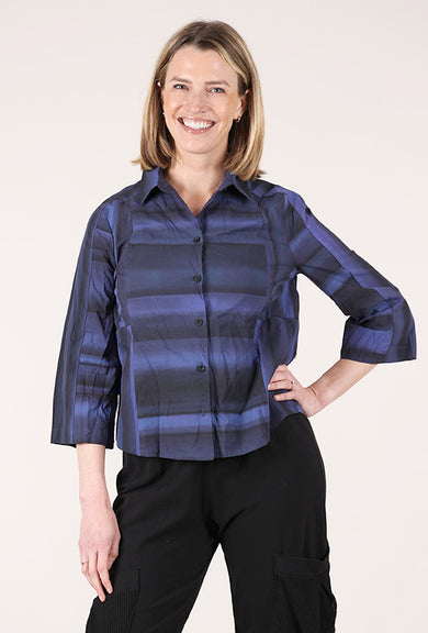 Sapphire Crinkle Shirt, Blue