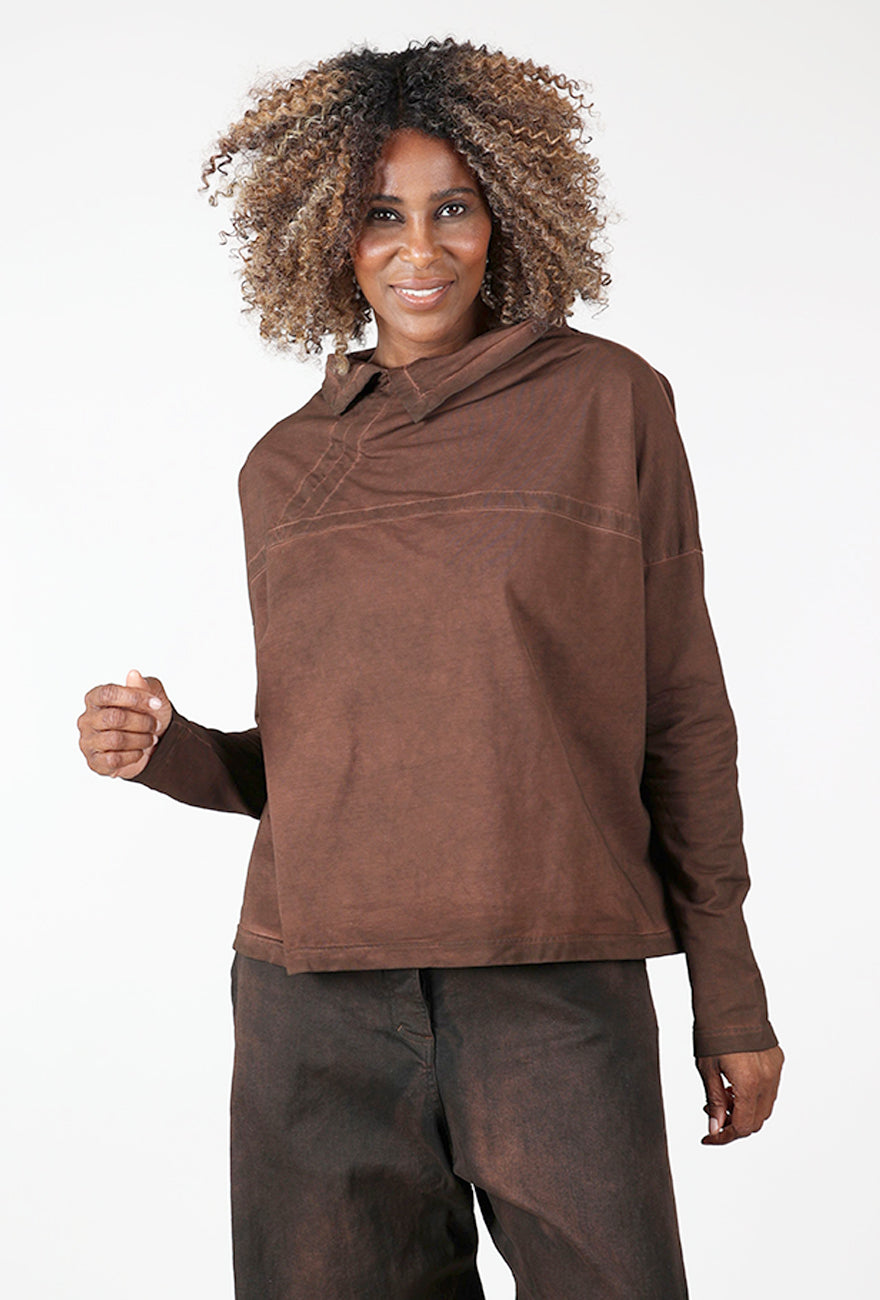 Horizon Seam Top, Henna Cloud