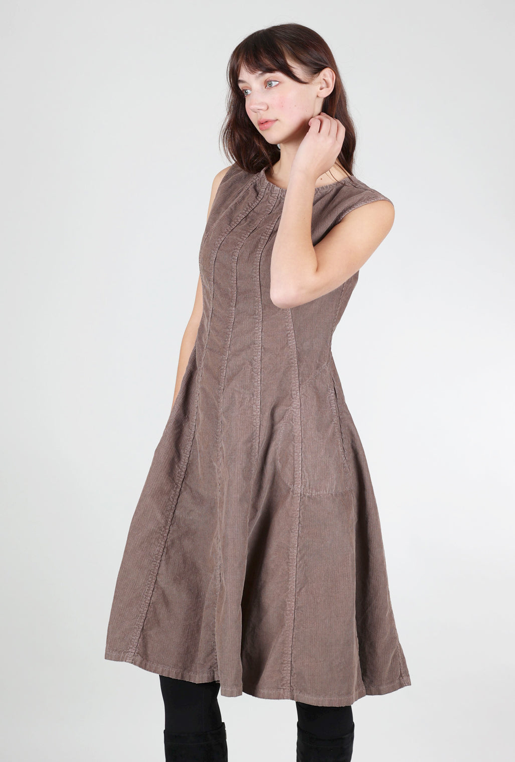 Prairie Underground Corduroy New Directions Dress, Cement 