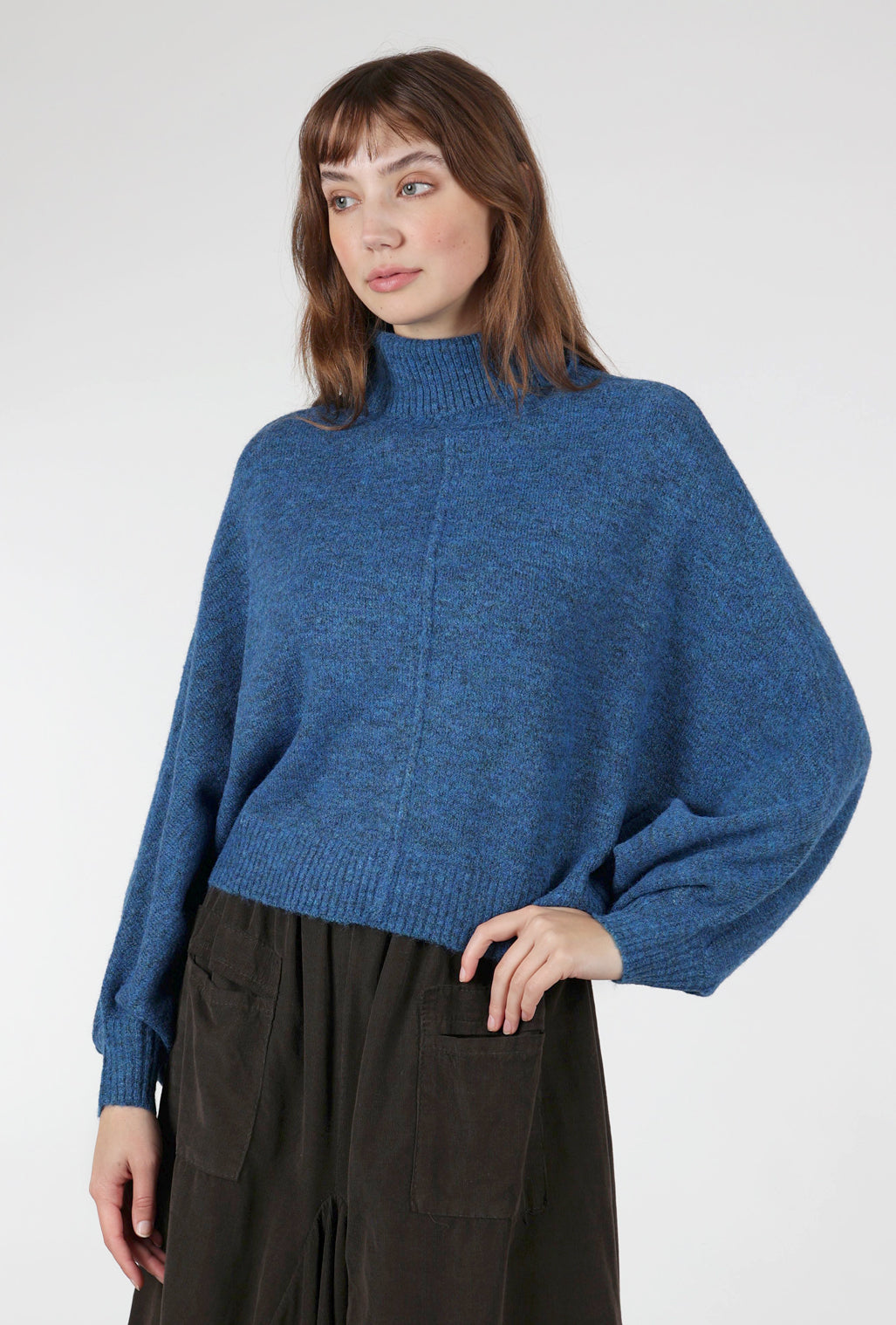 M. Rena Batwing Sweater, Peacock Large Peacock