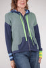 Zaket & Plover Birds-eye Zip Hoodie, Denim 