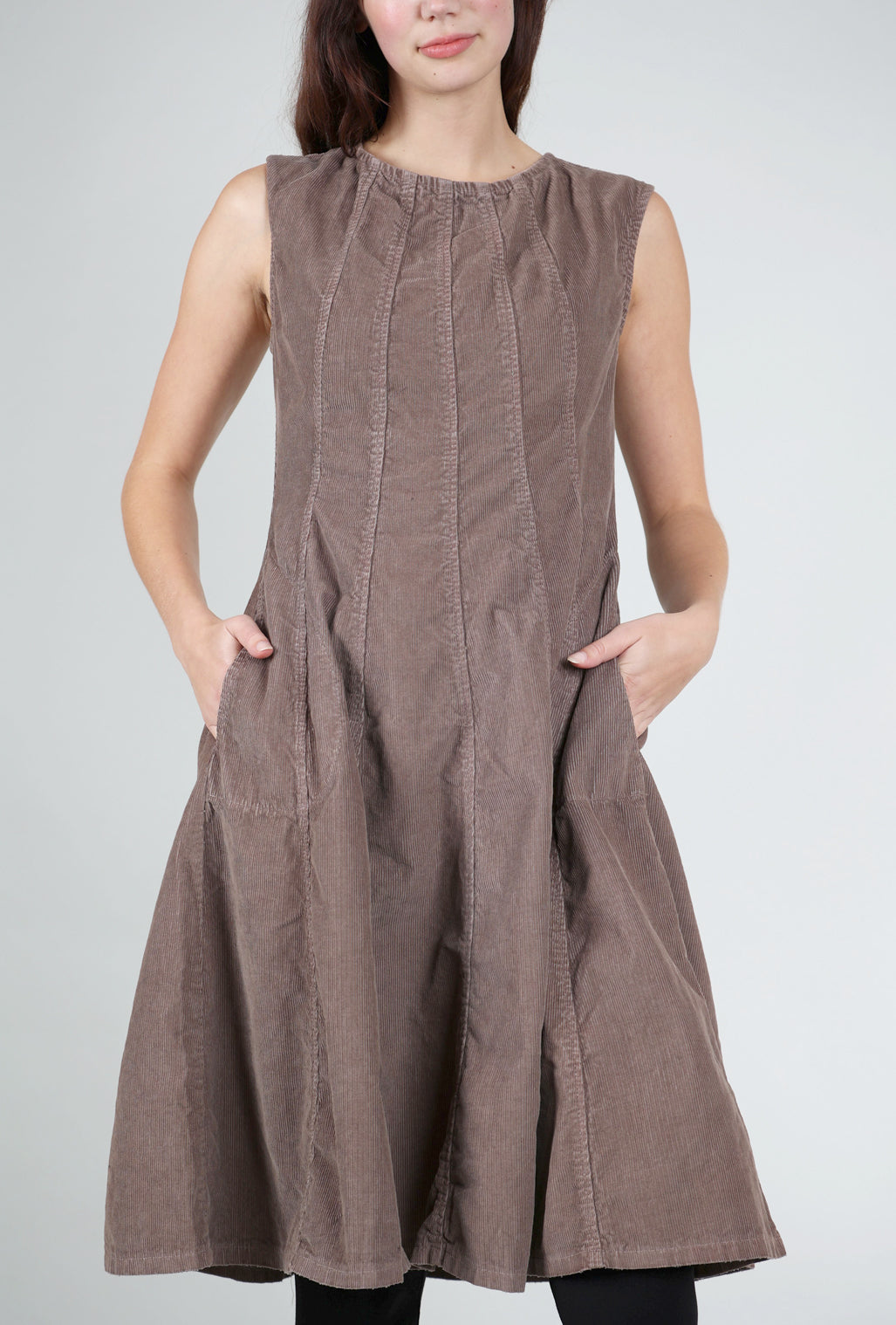 Prairie Underground Corduroy New Directions Dress, Cement 