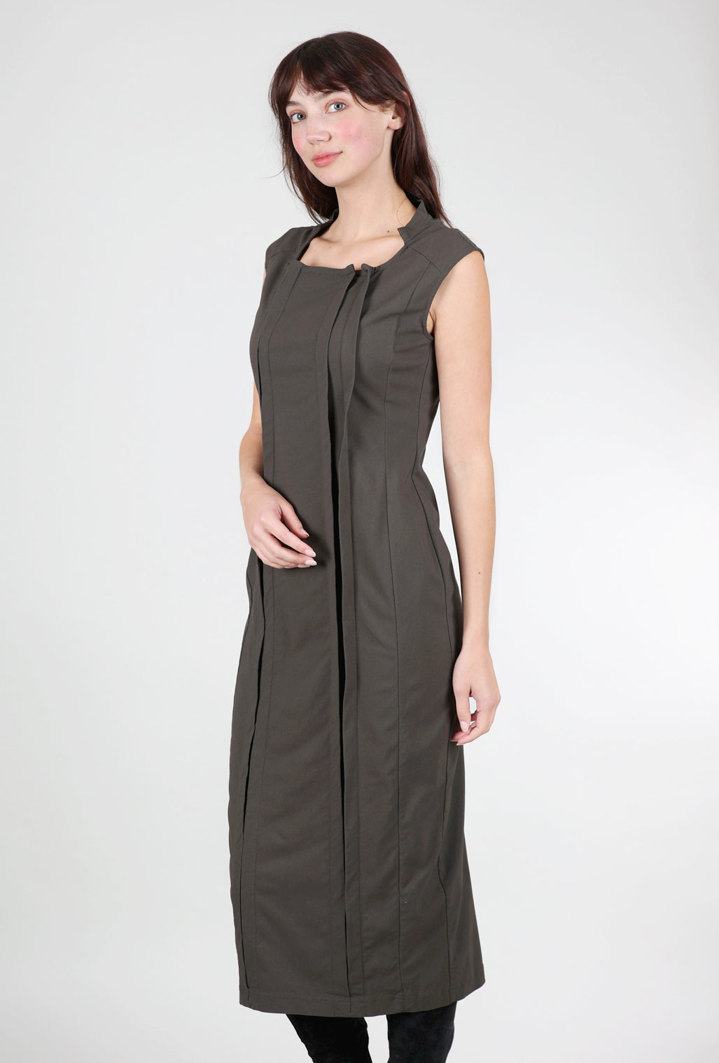 Rundholz Inset Pleat Shapely Dress, Jungle 