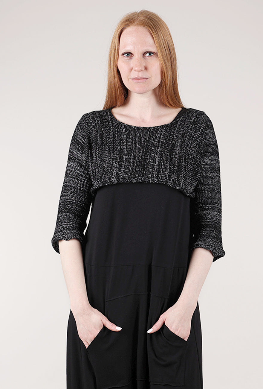 Paper Temples Just Sleeves Topper, Black Marled 
