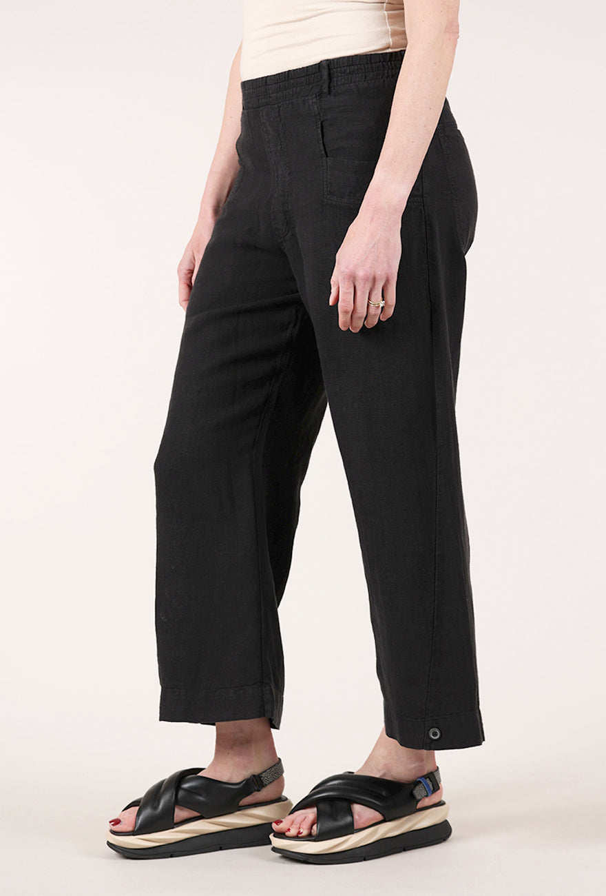 By Basics BB Linen Barrel Pants, Black 