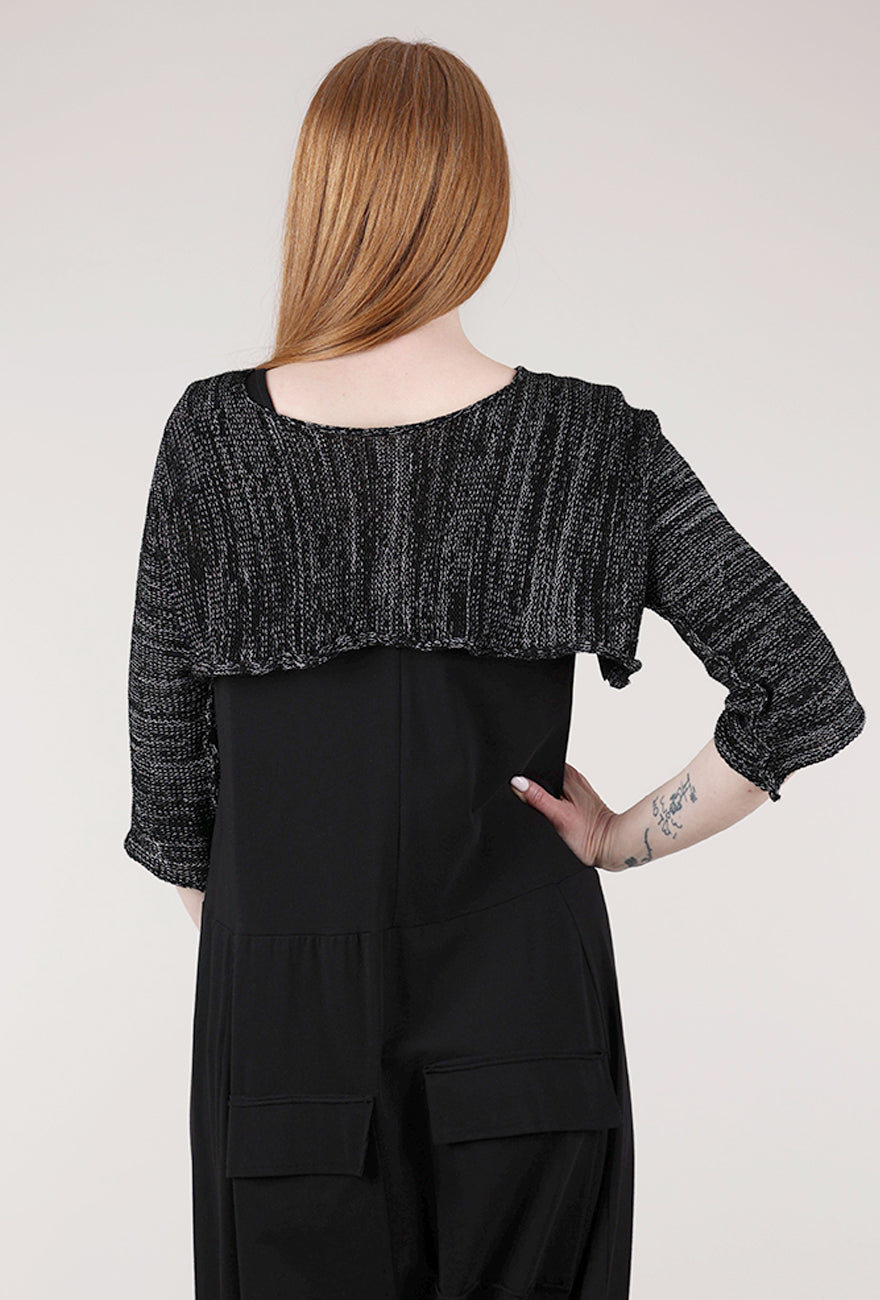 Paper Temples Just Sleeves Topper, Black Marled 