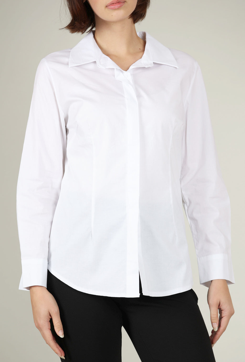 Astrid Classic Button Up Shirt, White 