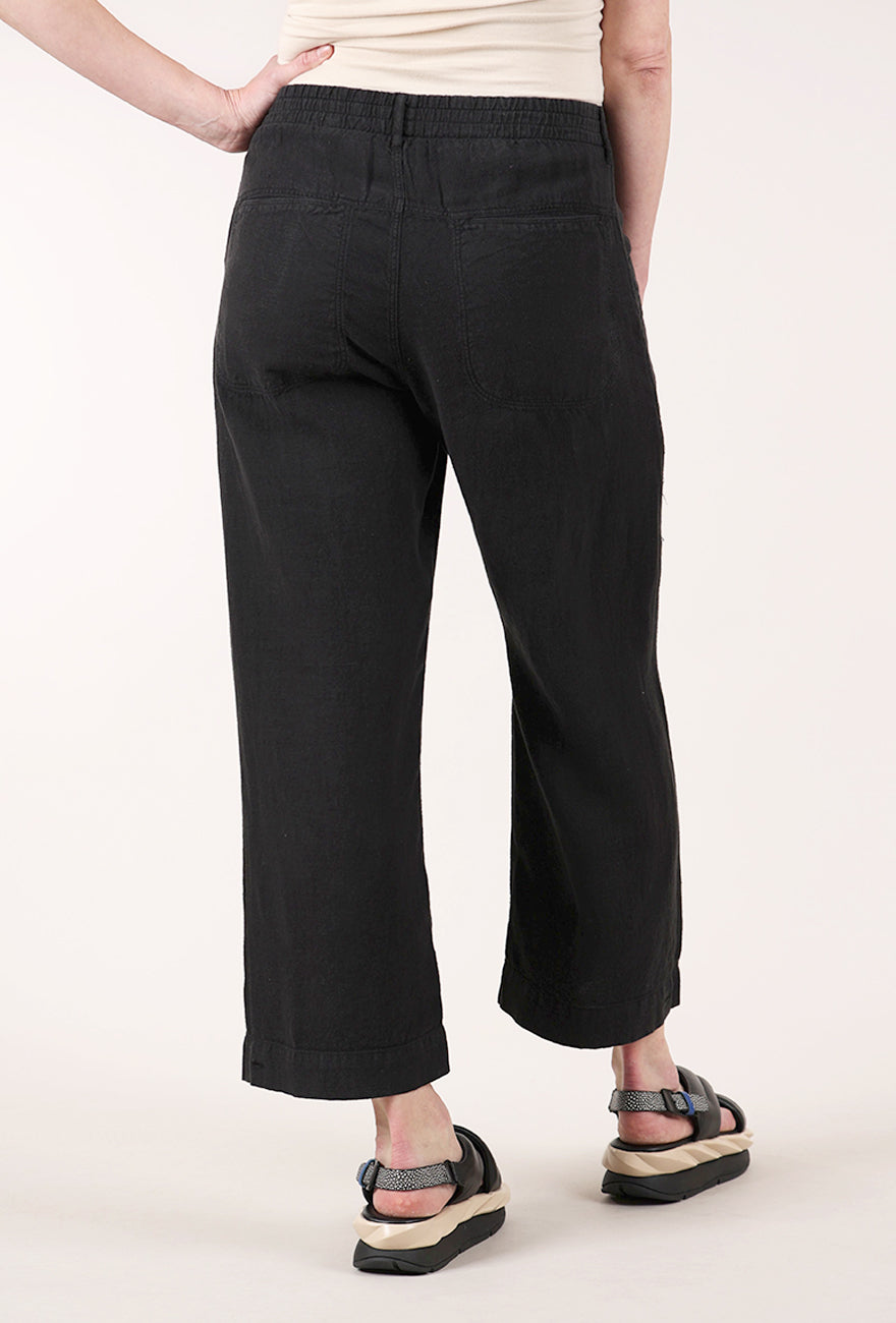 By Basics BB Linen Barrel Pants, Black 