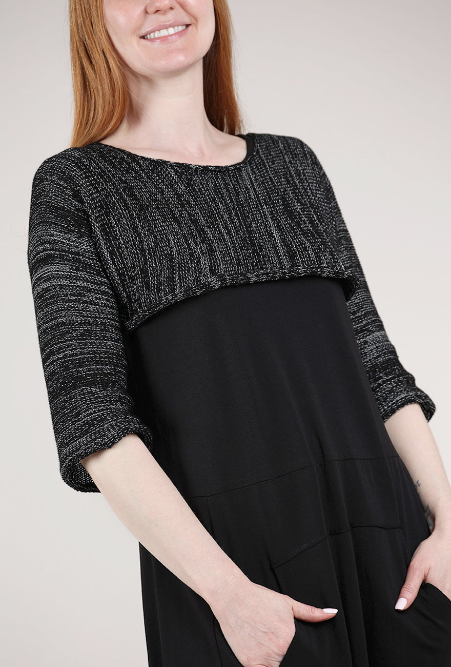 Paper Temples Just Sleeves Topper, Black Marled 