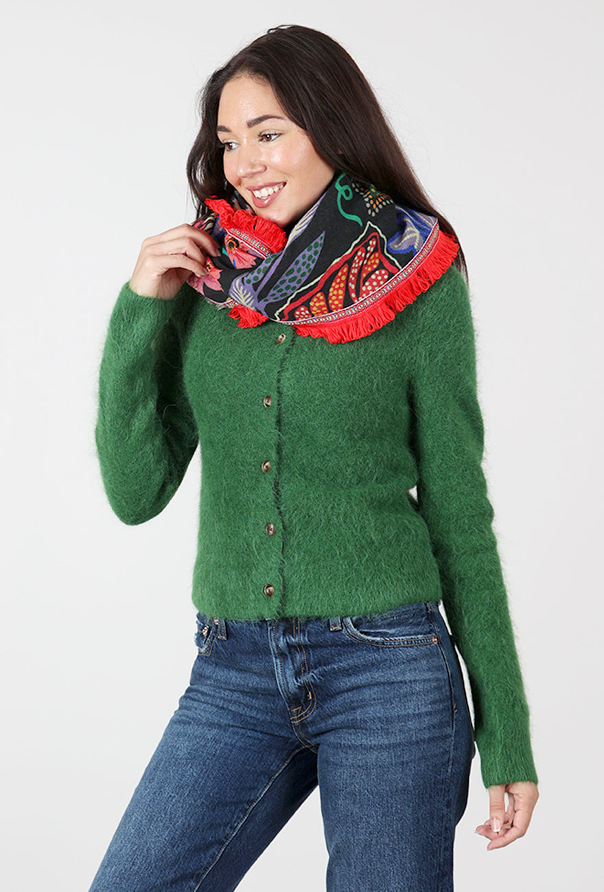Bika Botanical Scarf, Black
