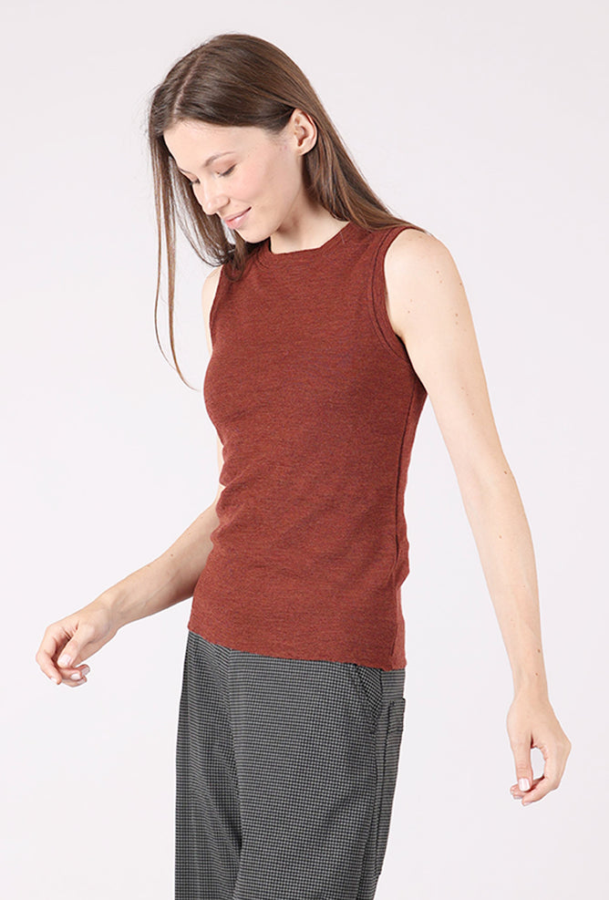 By Basics Merino Wool Tank, Rosewood 