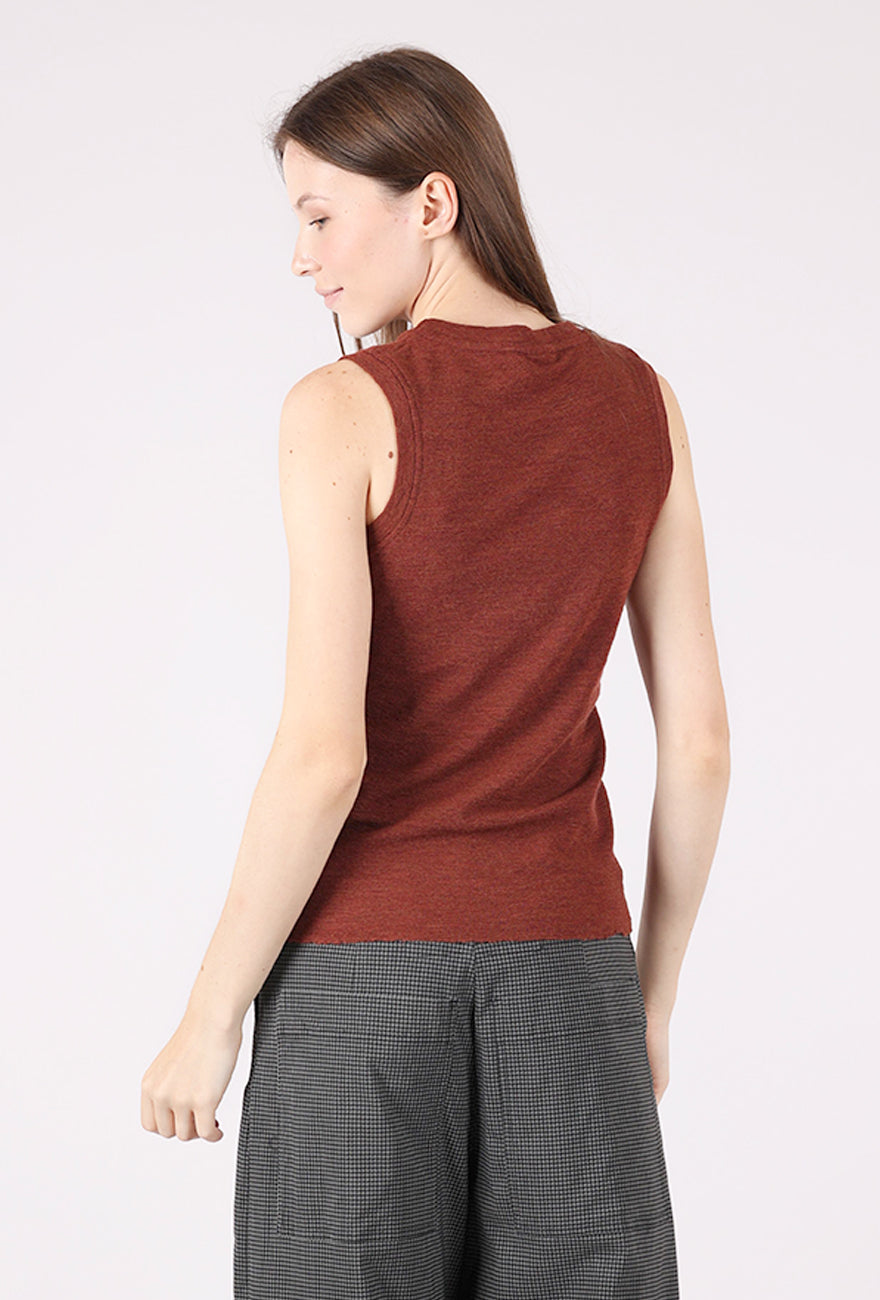 By Basics Merino Wool Tank, Rosewood 