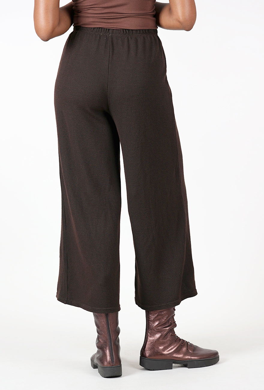 Marled Sweater Knit Pant, Chocolate Angle 3