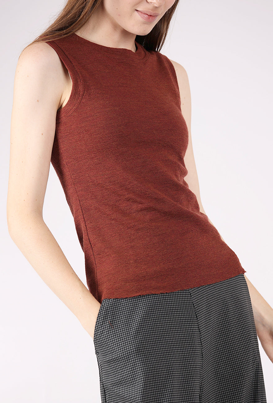 By Basics Merino Wool Tank, Rosewood 