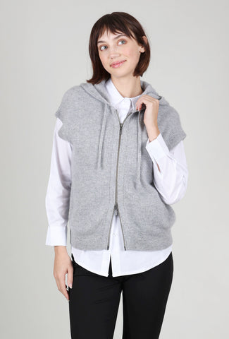 Kinross S/L Rib Zip Hoodie, Sterling 