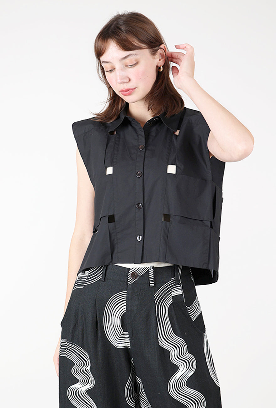 Bitte Kai Rand Subversive Button-Up Shirt, Black 