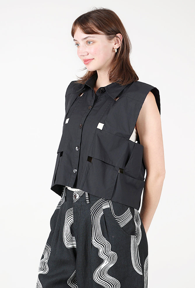 Bitte Kai Rand Subversive Button-Up Shirt, Black 