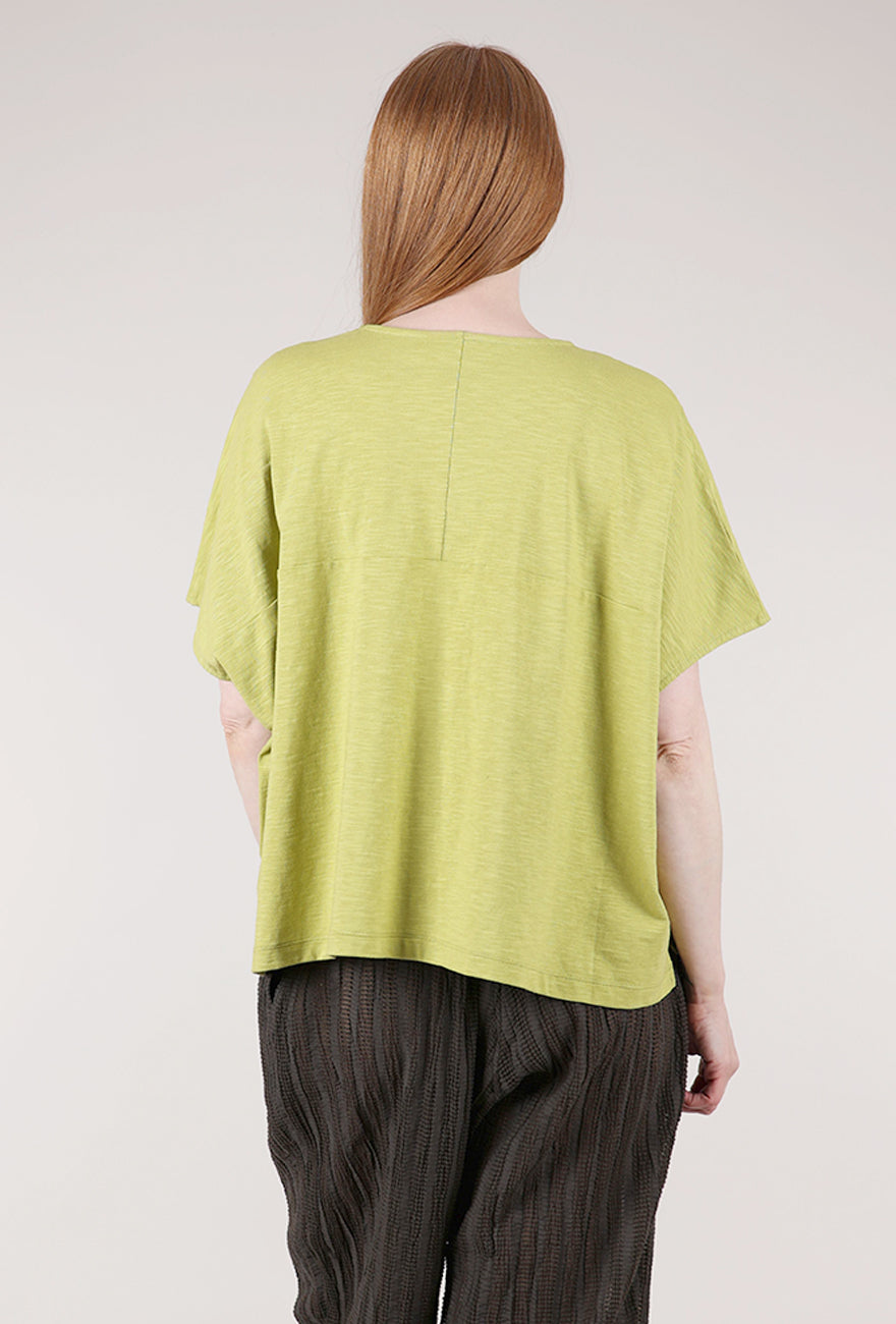 Moyuru Abstract Print Tee, Kiwi/Rust 