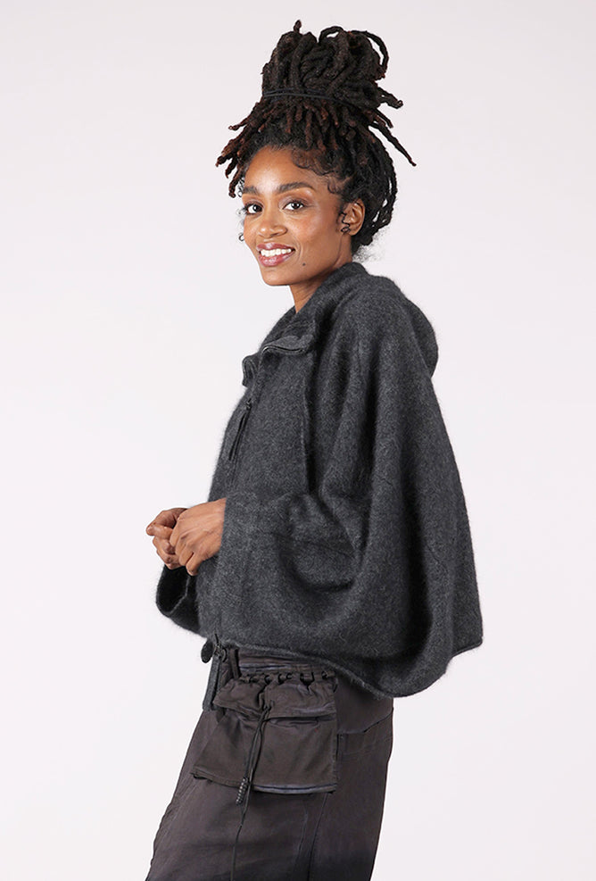 Rundholz Luxe Bomber Cardie, Crow Melange 
