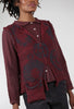 Paper Temples Zelda Low Pocket Shibori Vest, Ruby 