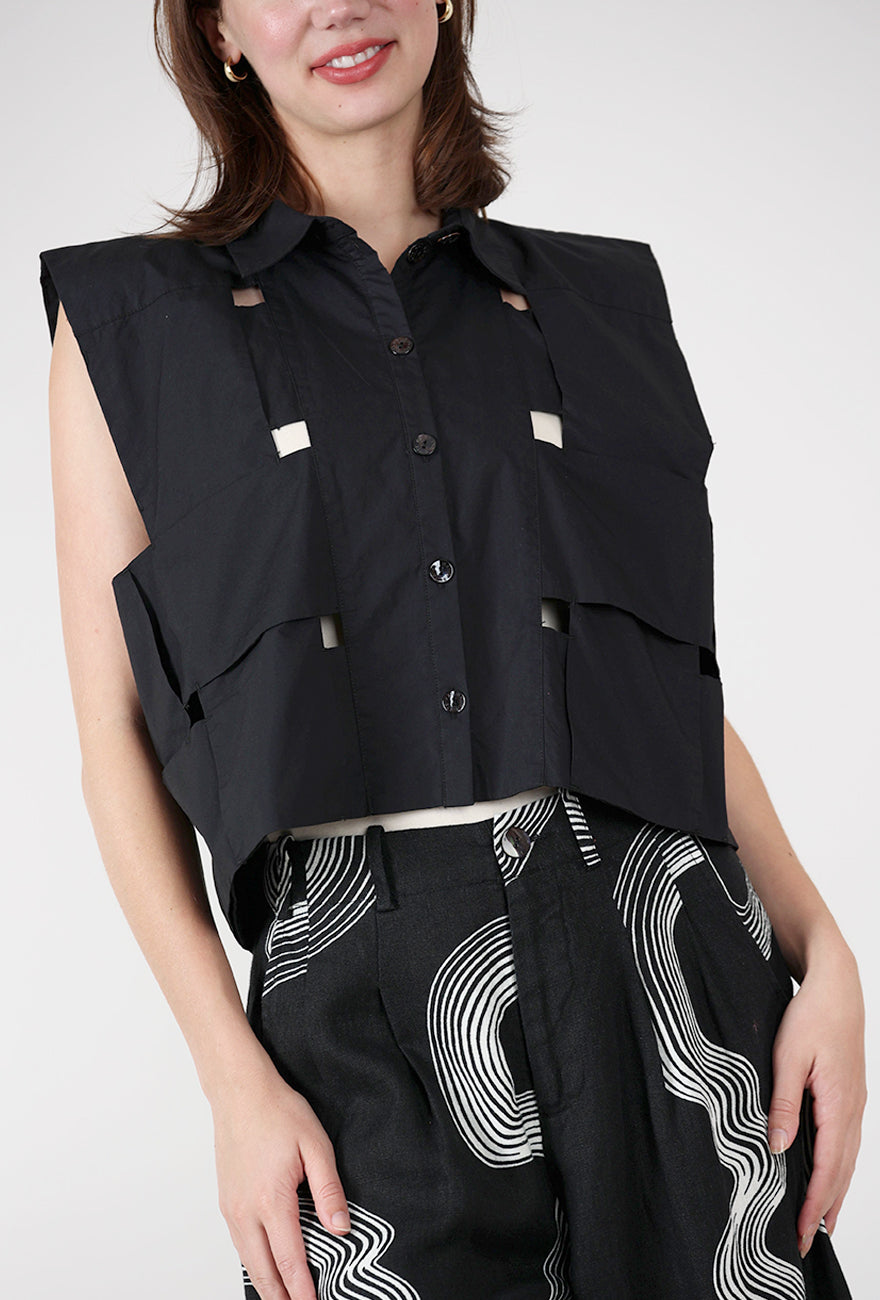 Subversive Button Up Shirt, Black
