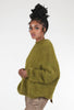 Amano by Lorena Laing Hand-Knit Tie-Back Alpaca Sweater, Chartreuse 