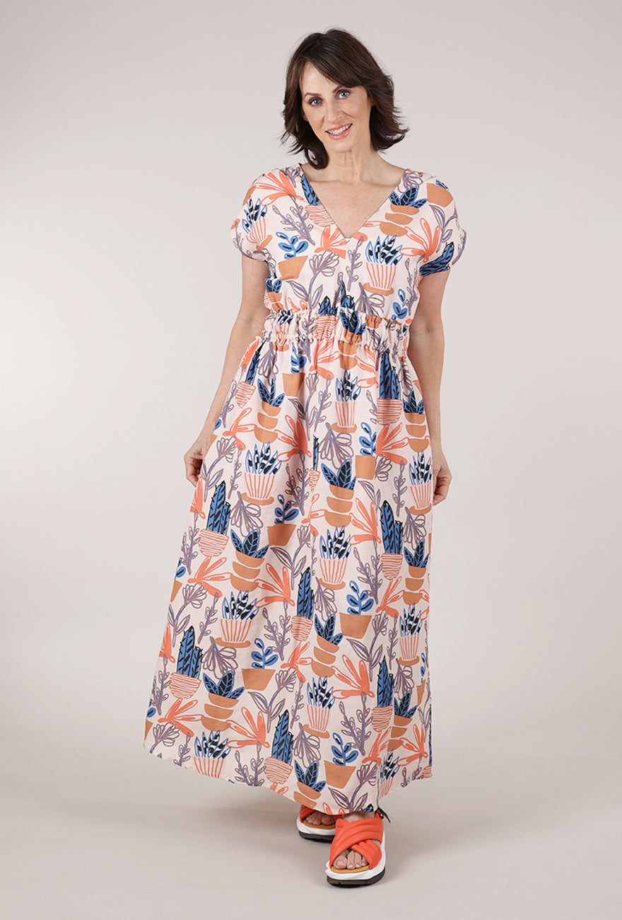 Mata Traders Hattie Dress, Pastel Cacti 