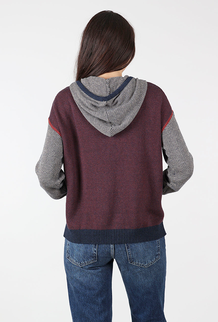 Birdseye Hoodie, Dark Denim Angle 2