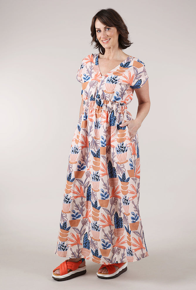Mata Traders Hattie Dress, Pastel Cacti 
