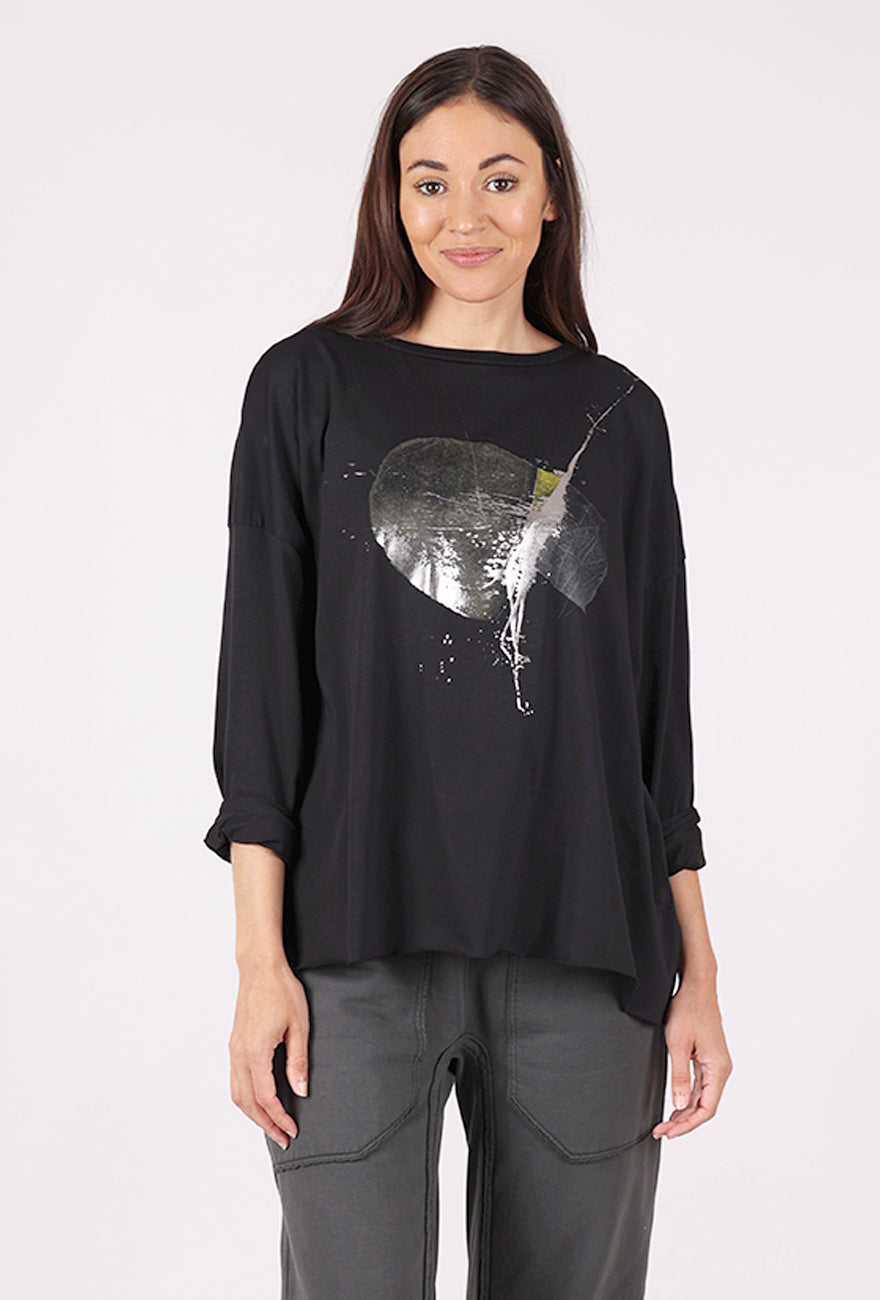 Planet Celestial Boxy Tee, Black 