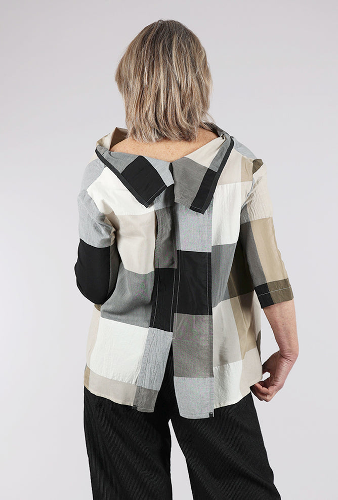 Kedziorek Check Cathryn Top, Beige Mix 