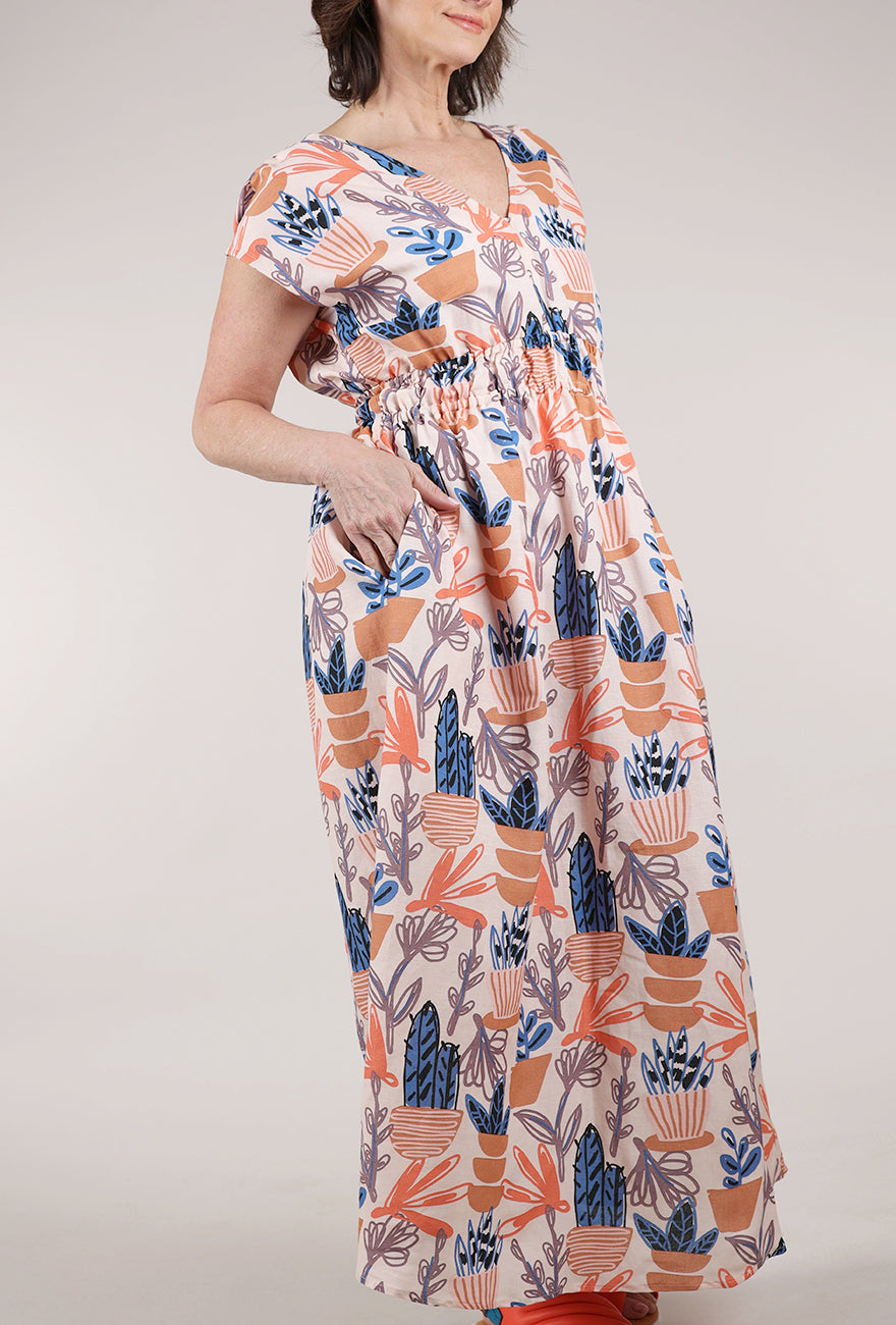 Mata Traders Hattie Dress, Pastel Cacti 