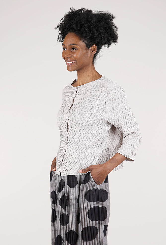 Vanite Couture Dimensional Zig Jacket, Gray 