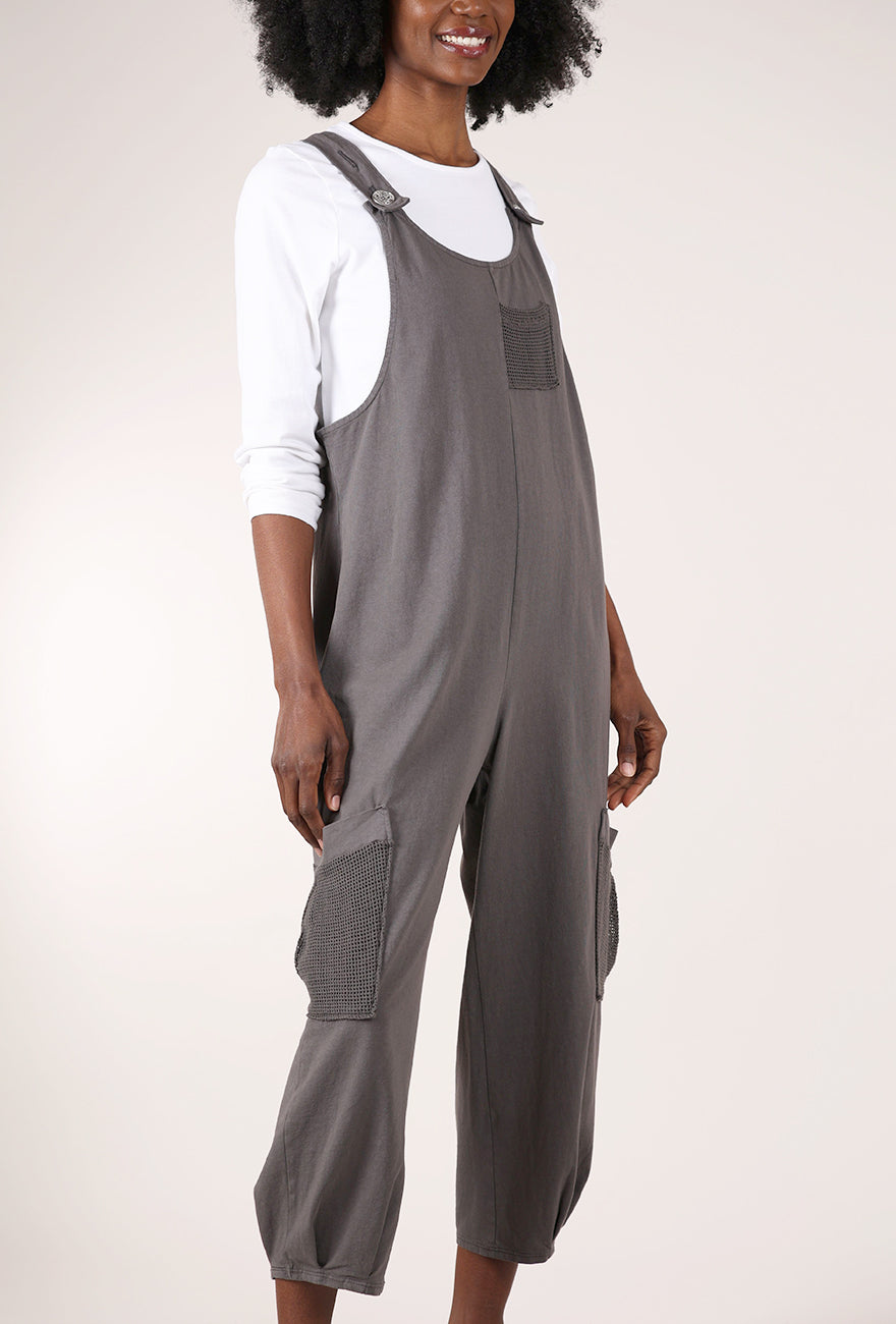 Fenini Knit Jersey Overalls, Dusk 