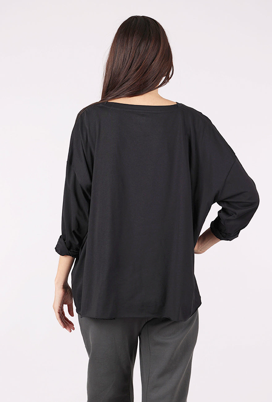 Planet Celestial Boxy Tee, Black 
