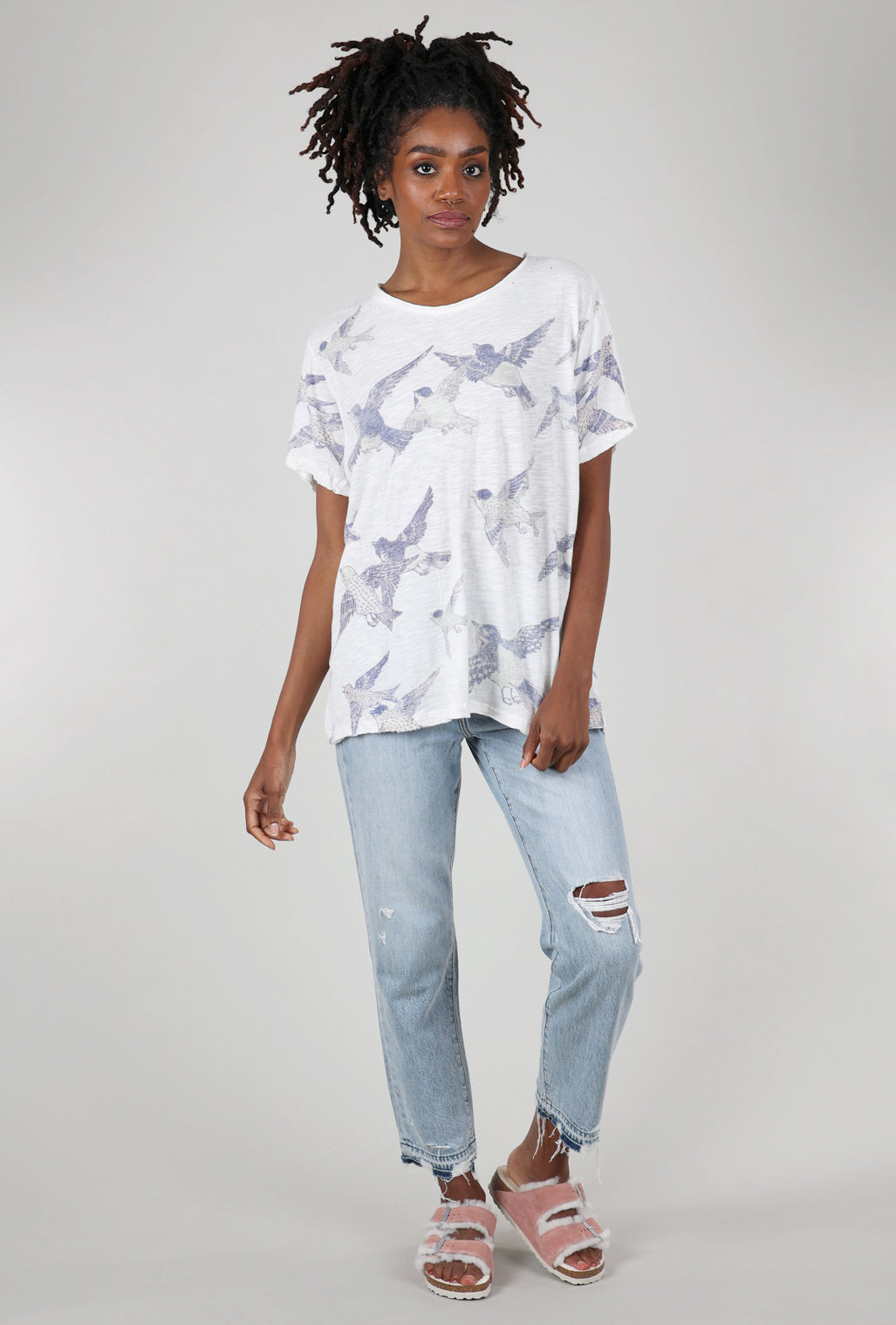 Magnolia Pearl Boyfriend Tee, Into the Sky/Indigo 