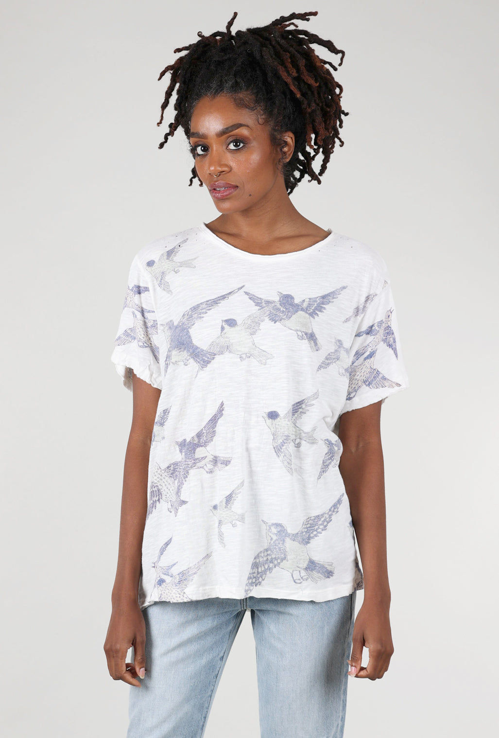 Magnolia Pearl Boyfriend Tee, Into the Sky/Indigo 