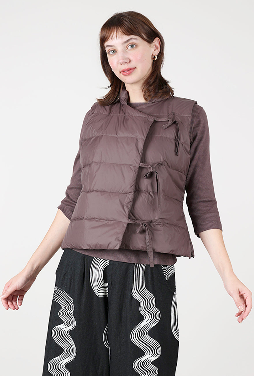 Bitte Kai Rand Puffer Waistcoat, Raisin 