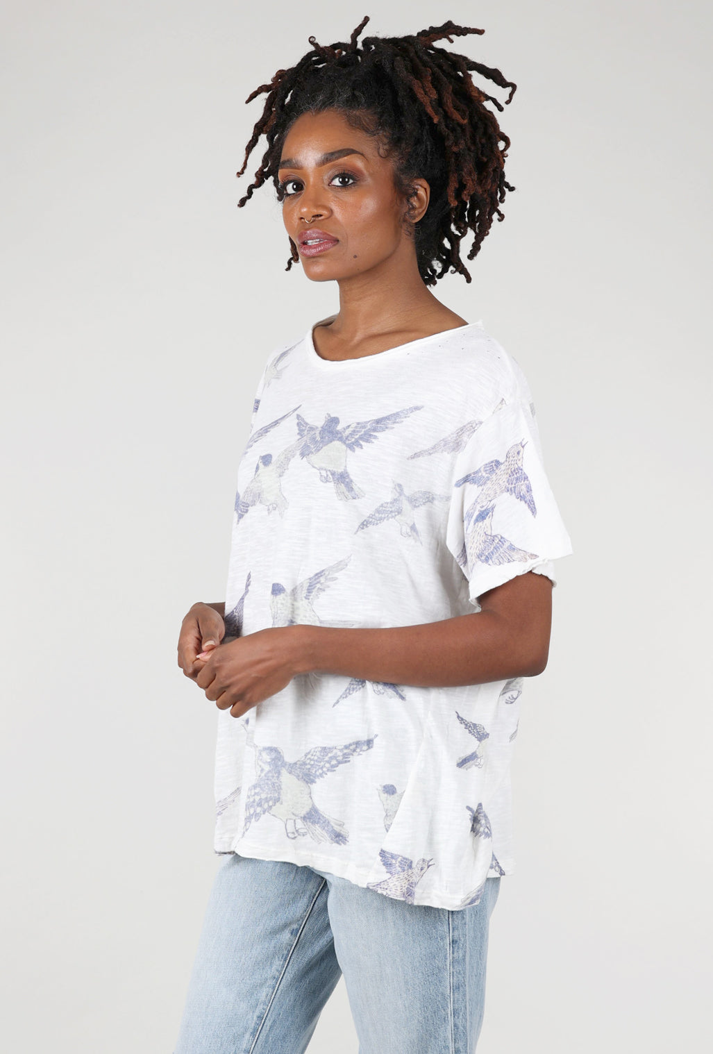 Magnolia Pearl Boyfriend Tee, Into the Sky/Indigo 