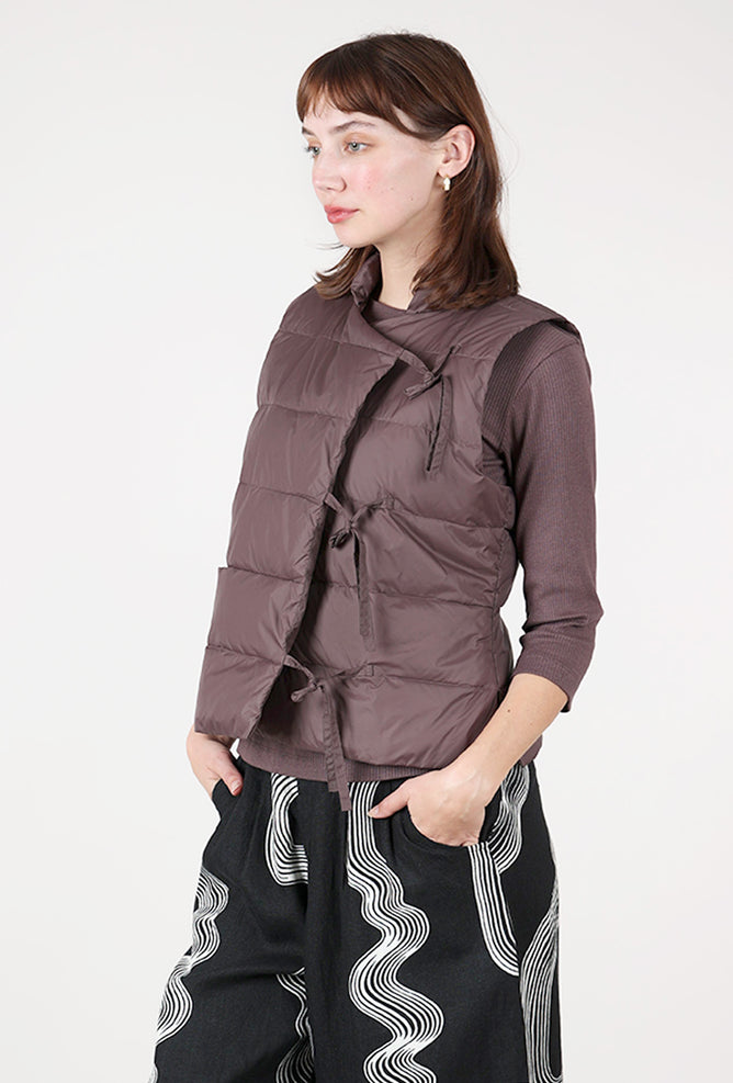 Bitte Kai Rand Puffer Waistcoat, Raisin 