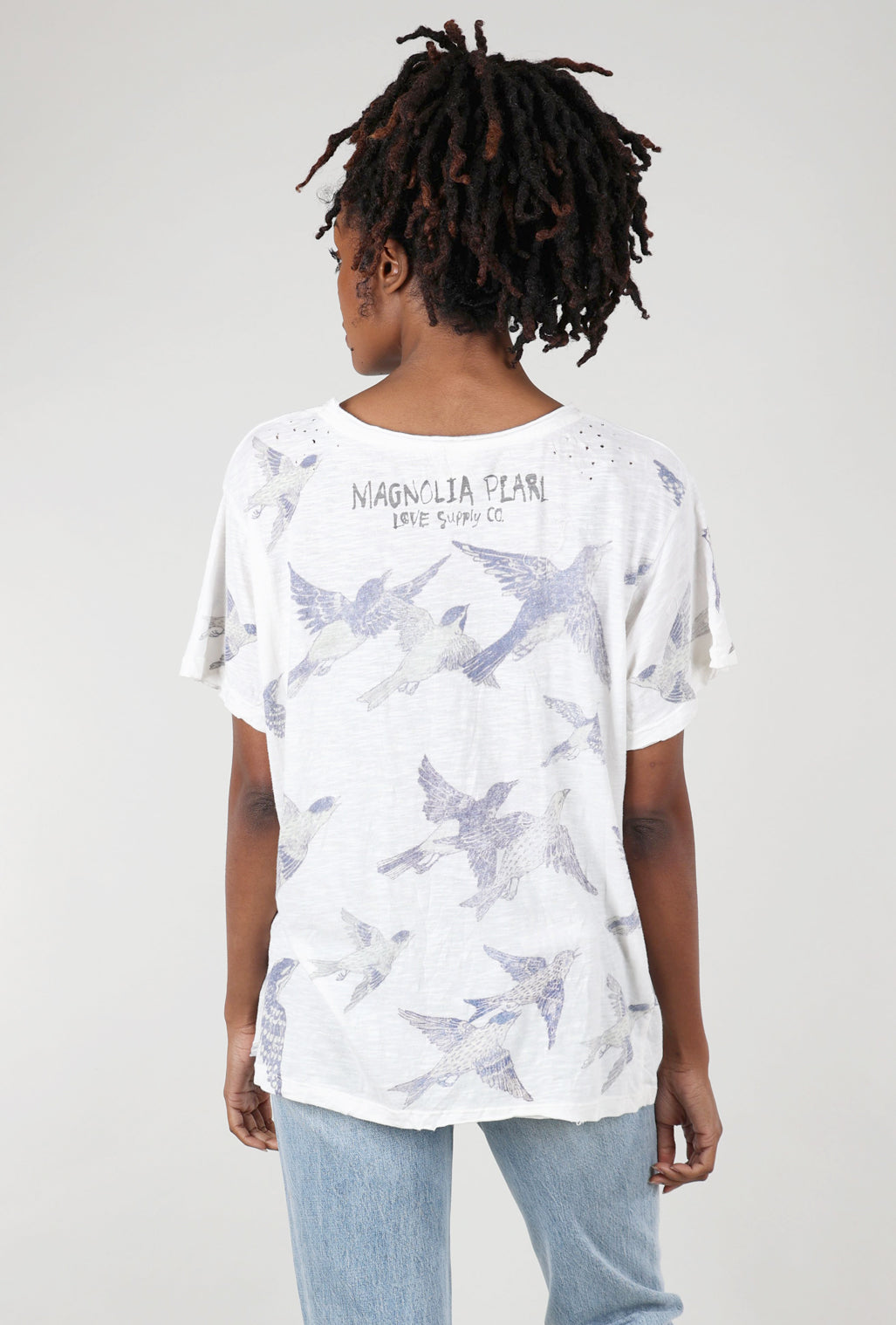 Magnolia Pearl Boyfriend Tee, Into the Sky/Indigo 