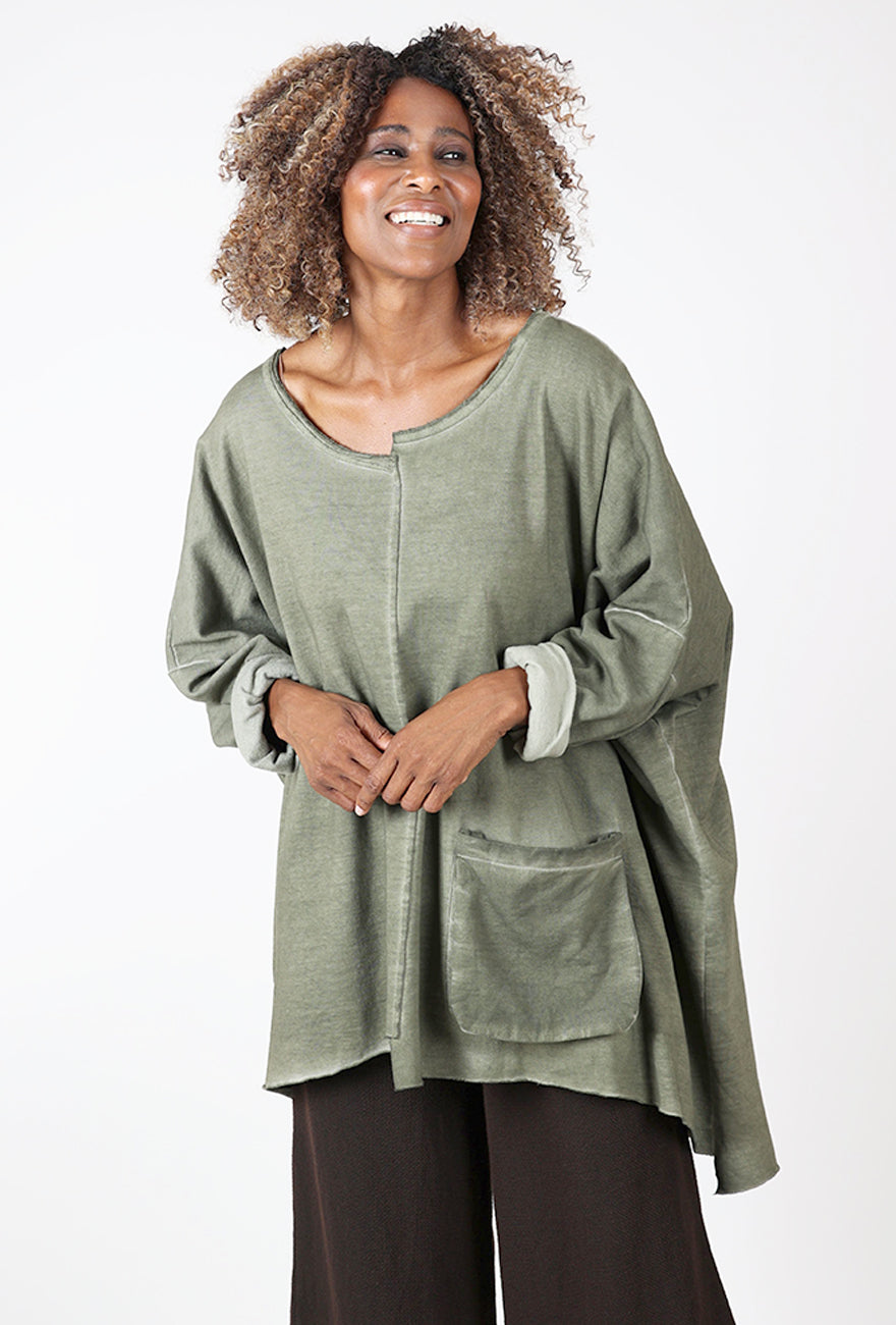 Graphic Back FT Top, Khaki