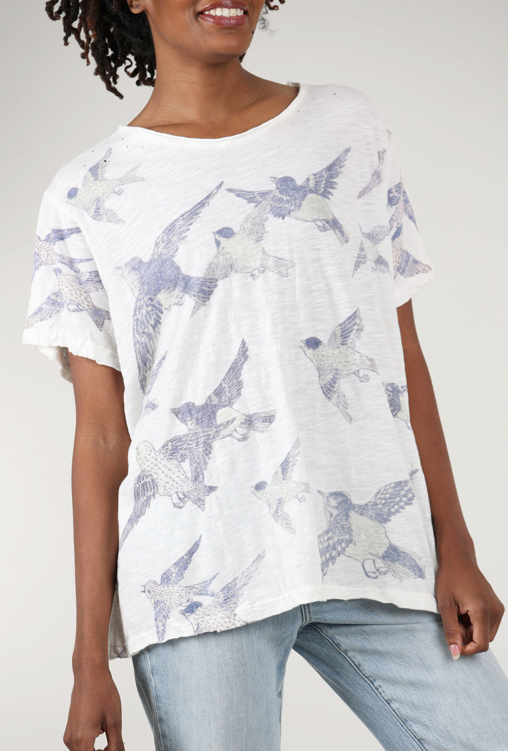 Magnolia Pearl Boyfriend Tee, Into the Sky/Indigo 