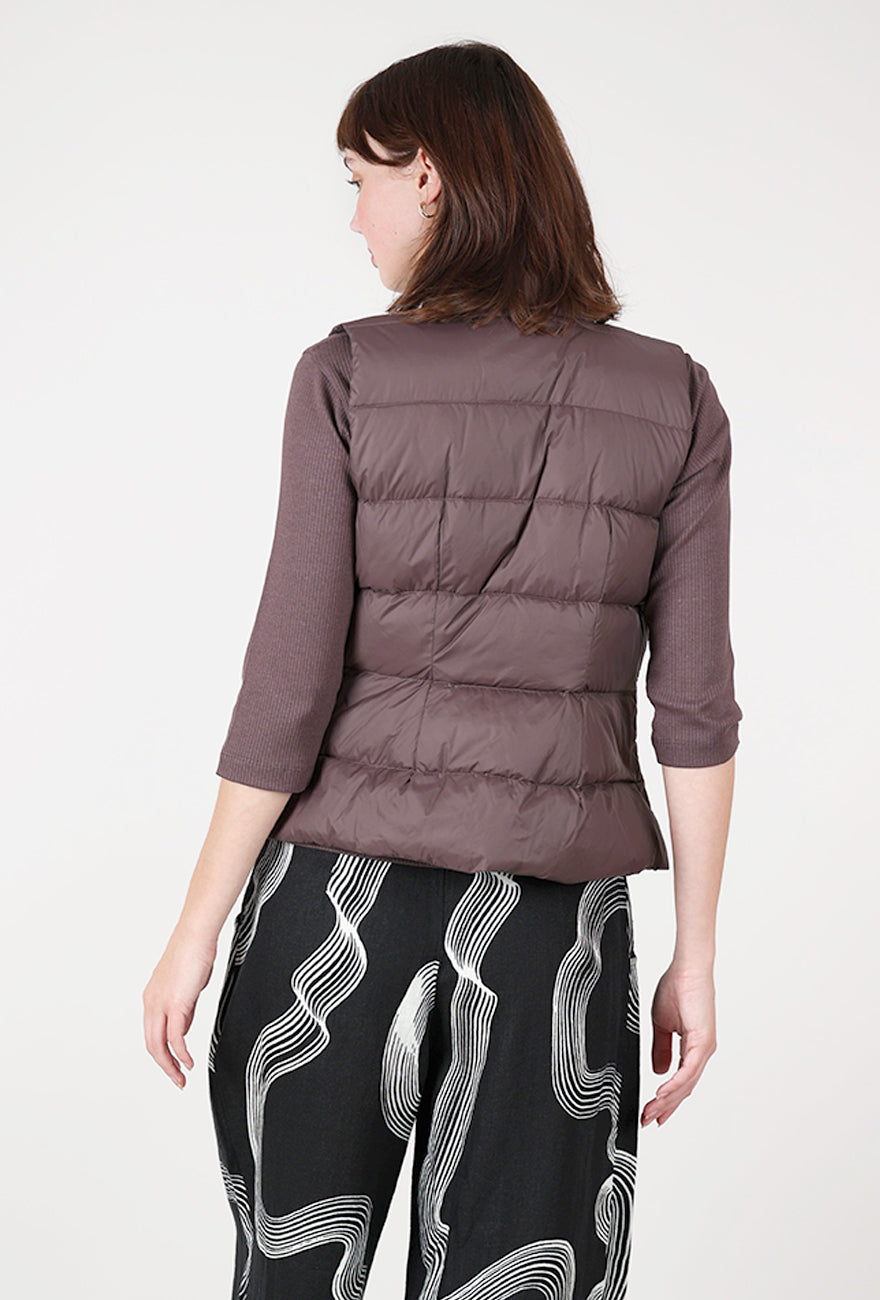 Puffer Waistcoat, Raisin