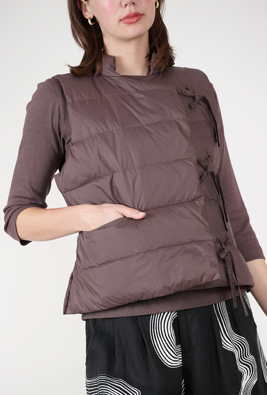 Puffer Waistcoat, Raisin
