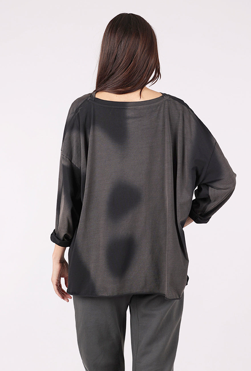 Planet Overdyed Boxy Tee, Black 
